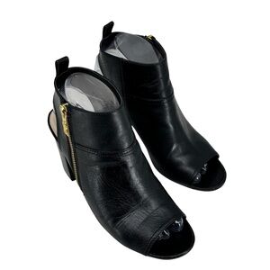 Women’s Cole Hasn’t Size 7.5 Black Zika Shootie II Open Toe/Heel Booties